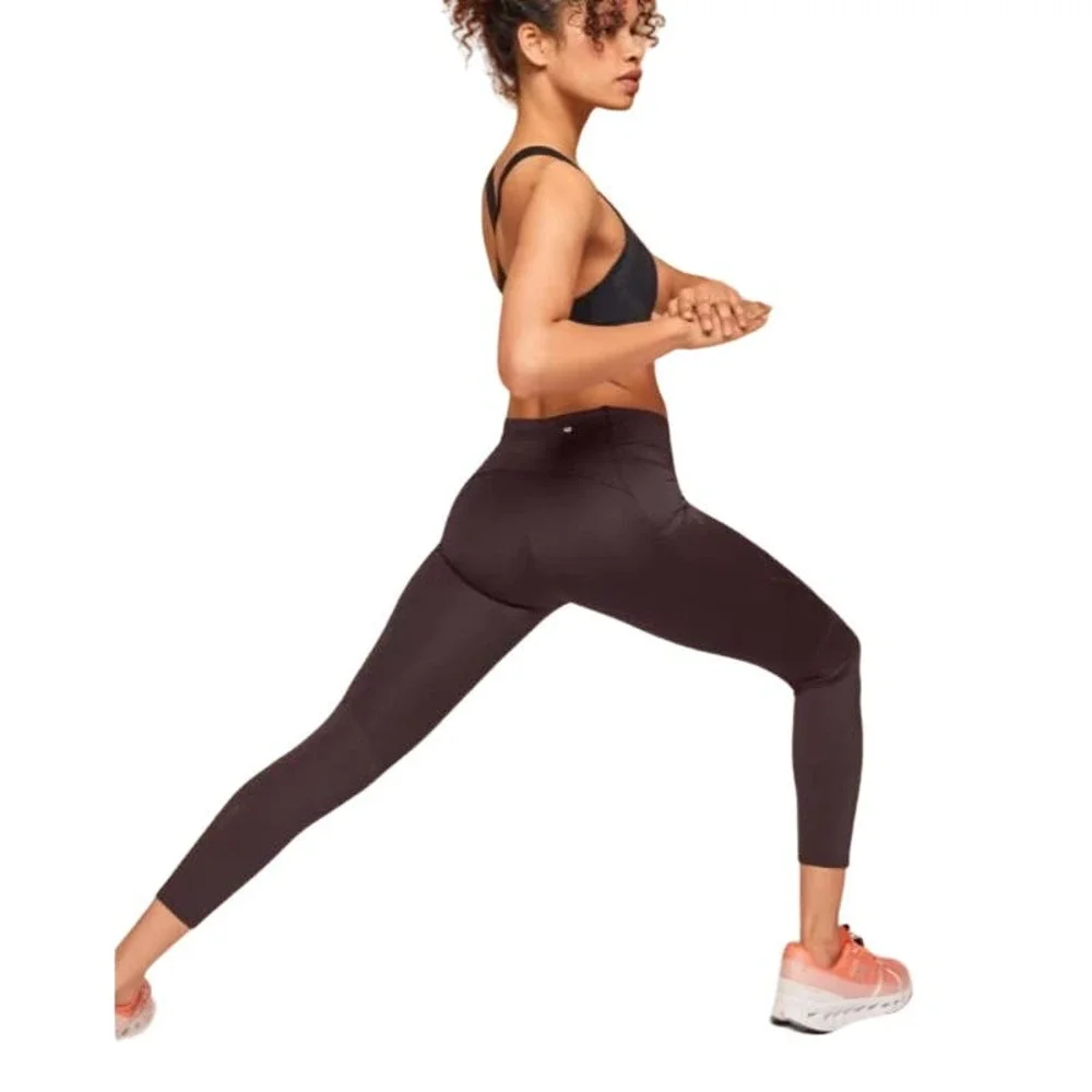 NWT! ON Perfomance‎ Tight 7/8 Women's Running Sport BROWN Run Pants X-LARGE